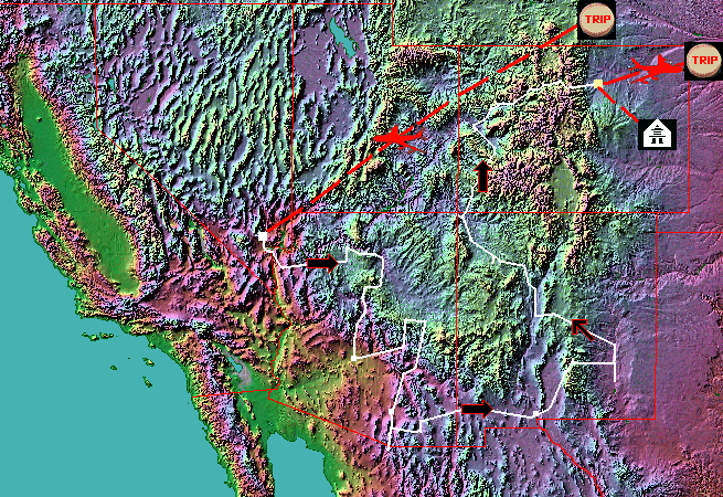 Map Colorado Rockies Trip