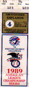 1989 AL Championship Series Ticket Stub