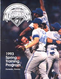 1993 Spring Training Scorebook