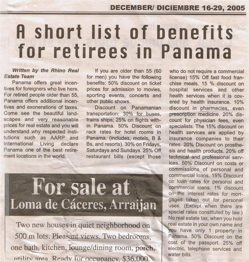 Panama - Newspaper Article